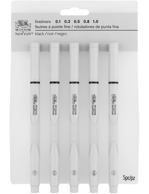 Winsor & Newton Fineliner Fine Point Pen, Assorted, Set of 3, Sepia 3 Count