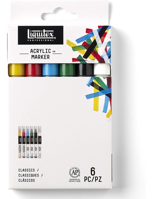 Liquitex Professional Paint Marker Set, 6 Piece, Vibrants