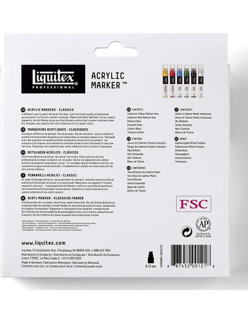 Liquitex Professional Paint Marker Set, 6 Piece, Vibrants
