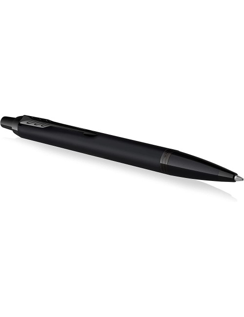 PARKER IM Ballpoint Pen | Matte Black with Black Trim | Medium Point with Blue Ink Refill | Gift Box