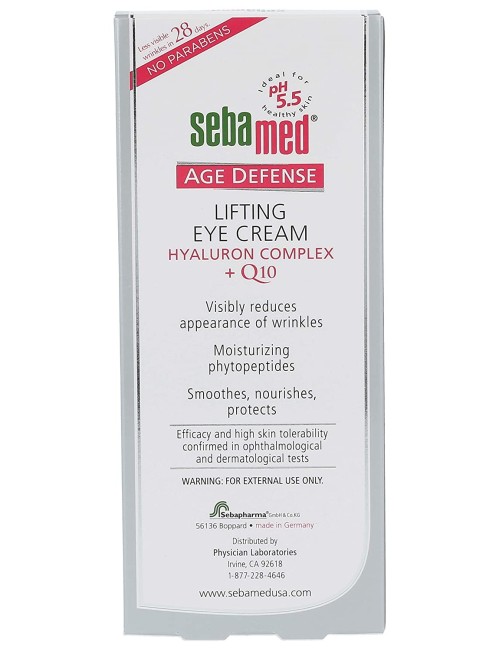 Sebamed Anti Aging Q10 Lifting Age Defense Eye Cream 15 mL pH 5.5 for Sensitive Skin Reduces the Appearance of Wrinkles Made in