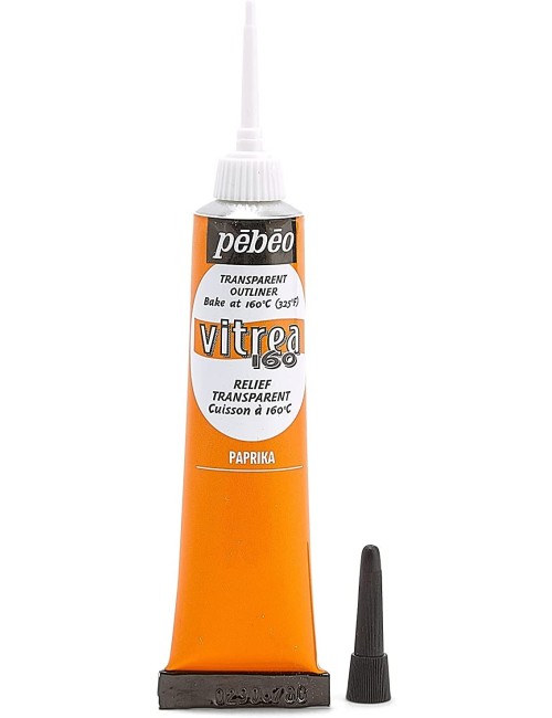 Pebeo Vitrea 160, Glass Paint Outliner, 20 ml Tube - Pewter