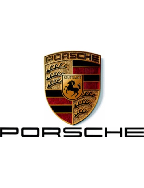 Porsche Crest Porcelain Cup White with Gold Ring Mug