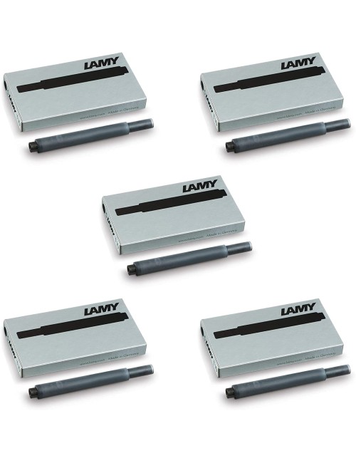 Boxiti Set - Lamy T10 Black Ink Cartridges | 5 boxes | 25 cartridges Total
