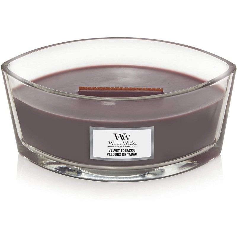 WoodWick | Decorated Scented Candles Ellipse | Velvet Tobacco  - 1