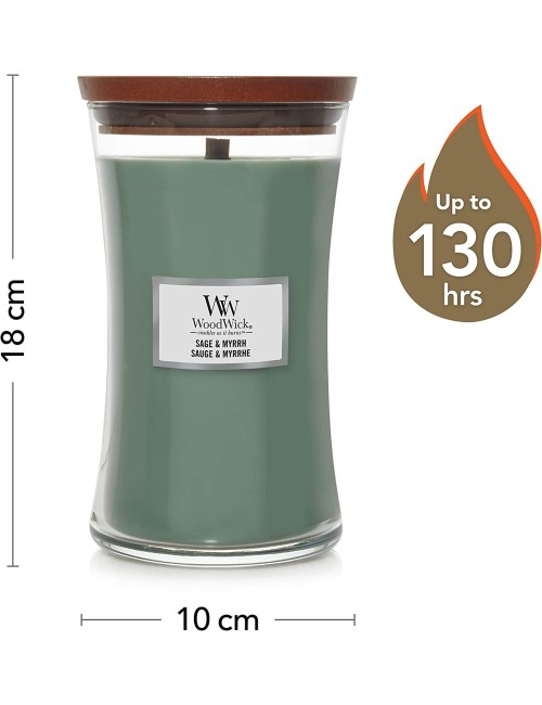 WoodWick | Scented Candles, L, Sage & Myrrh | up to 130 hours  - 2