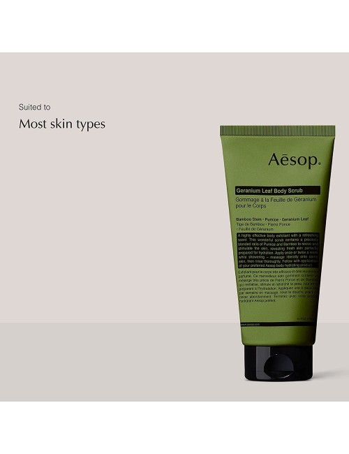 Aesop Geranium | Exfoliating Body Scrub for All Skin Types Paraben-Free | 180mL  - 2