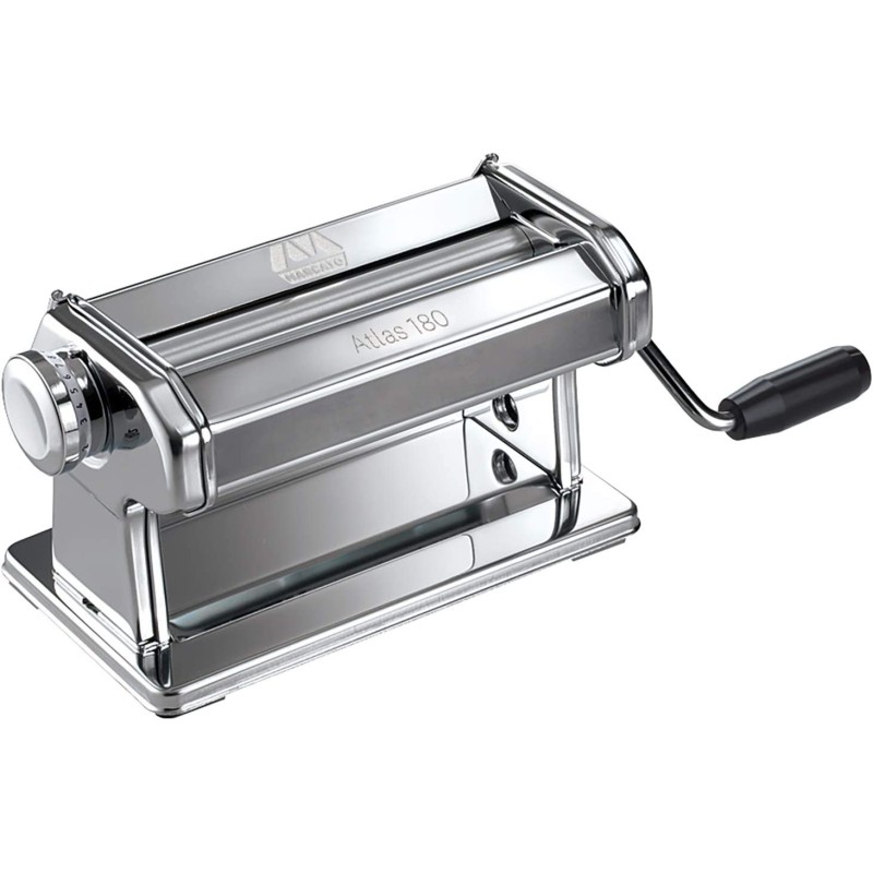MARCATO 8342 Atlas Pasta Dough Roller, Made in Italy, Includes 180-Millimeter Pasta Roller with Hand Crank and Instructions,
