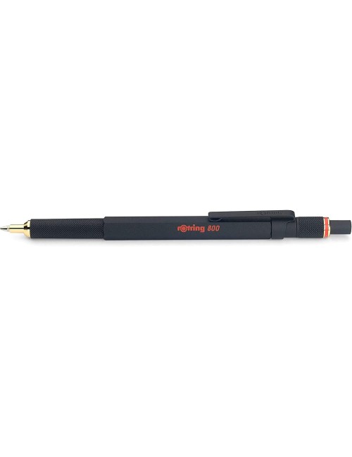 rOtring 800 Retractable Ballpoint Pen, Medium Point, Black, 1 Count (Pack of 1)