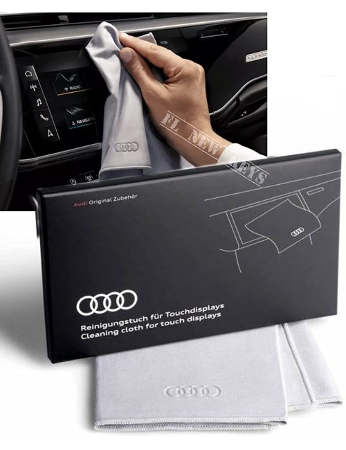 Audi 80A096325 Cleaning Cloth for Touch Displays, Silver, 30 x 30 cm