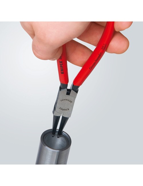 KNIPEX Tools - Circlip Pliers, Internal, Straight, 3/4"-2 23/64" Bore Dia. (4411J2), 7.25
