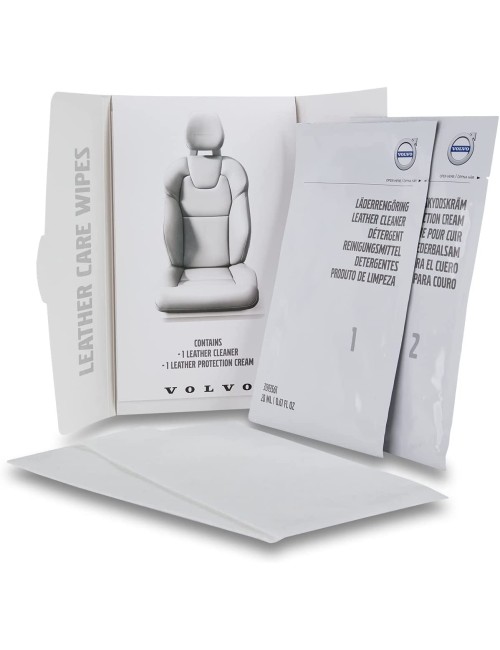 Volvo Genuine Leather Care Wipes Cleans and Conditions