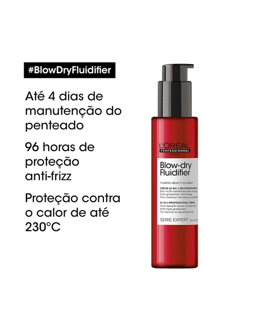 L’Oreal Professionnel Fluidifier Heat Protectant | For All Hair Types | Multi-Benefit Leave-In Treatment | For a Long-Lasting