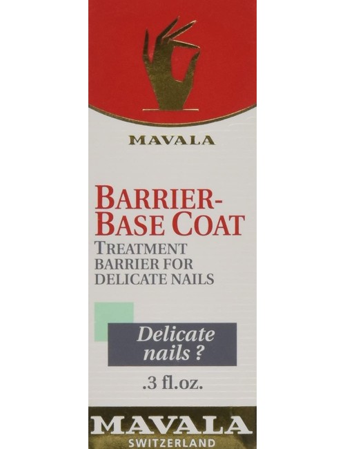 Mavala Base Coat, Barrier for Sensitive, Delicate, and Dry Nails, 0.3 Fl Oz