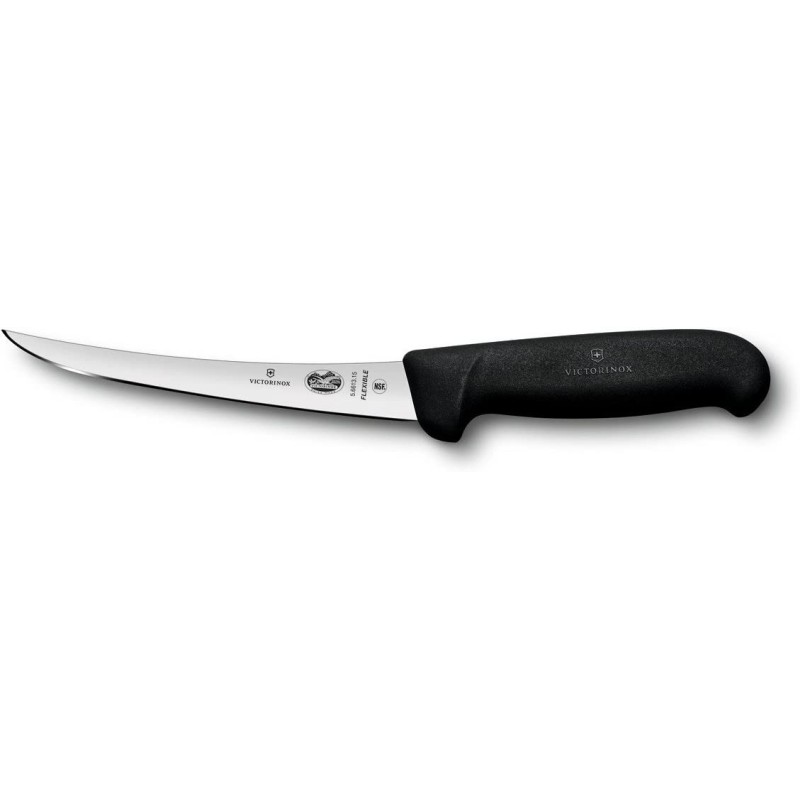 Victorinox 5.6603.15 6" Fibrox Pro Curved Boning Knife with Semi-Stiff Blade B0000CF94L, Silver/Black