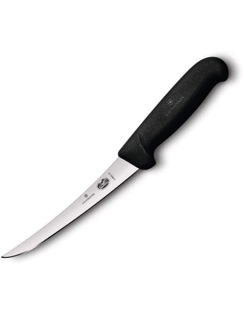 Victorinox 5.6603.15 6" Fibrox Pro Curved Boning Knife with Semi-Stiff Blade B0000CF94L, Silver/Black