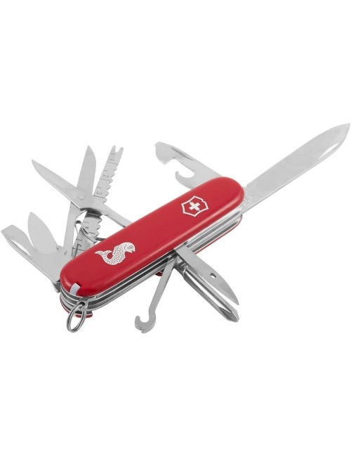 Victorinox 1.4733.72 Fisherman Red 91mm A Trusty Fishing Trip Essential in VX Red 3.6 inches