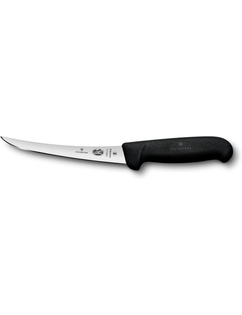 Victorinox Fibrox Pro 6-inch Curved Boning Knife with Flexible Blade, Black