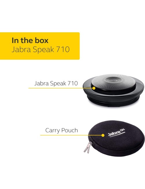 Jabra Speak 410 Corded Speakerphone for Softphones, MS-Optimized – Easy Setup, Portable USB Speaker for Holding Meetings