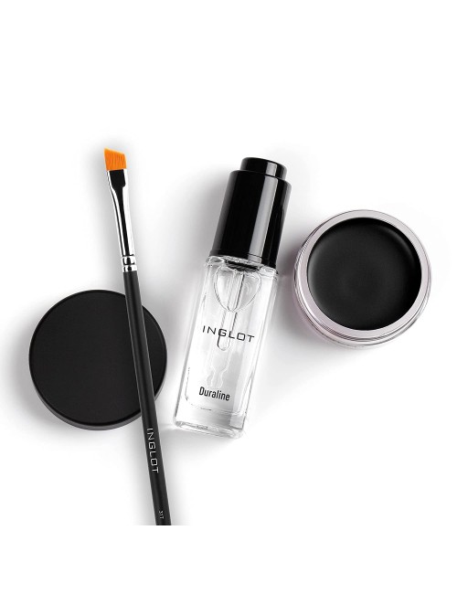 Inglot Eye Essentials Set | Duraline + AMC Eyeliner Gel 77 + Makeup Brush 31T |