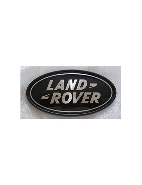 about LAND ROVER OVAL BADGES BLACK ON SILVER -NEW GENUINE PARTS DAG500160 + DAH500330