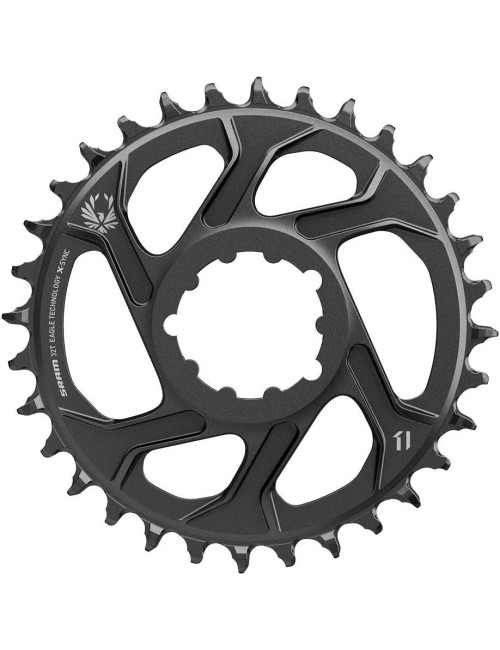 SRAM Accessory Chainring Direct Mount Cold Forged 34 12 Speed 3mm Offset Black Boost