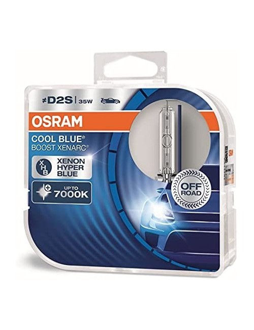 OSRAM Xenarc Cool Blue Boost D2S Xenon Car Headlight Bulbs (Twin) 66240CBB-HCB