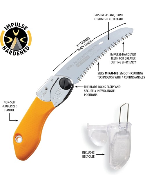 Silky Professional Series PocketBoy Curved Blade Folding Saw 130mm Large Teeth (726-13)