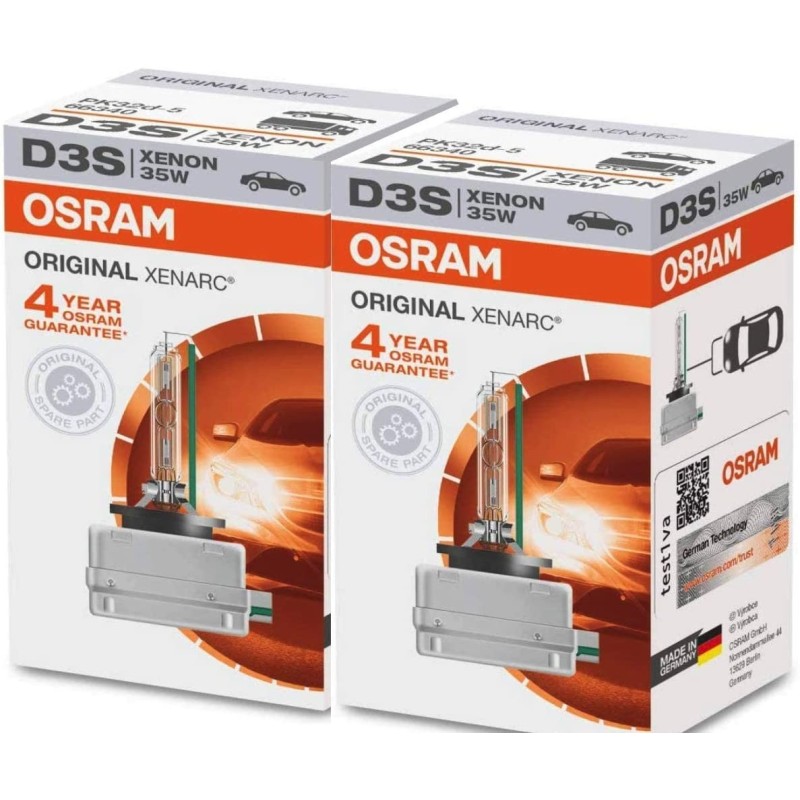 Osram 66340HBI Xenarc 35W D3S PK32D-5 4600K HID Xenon Light Bulb (2 Pack)