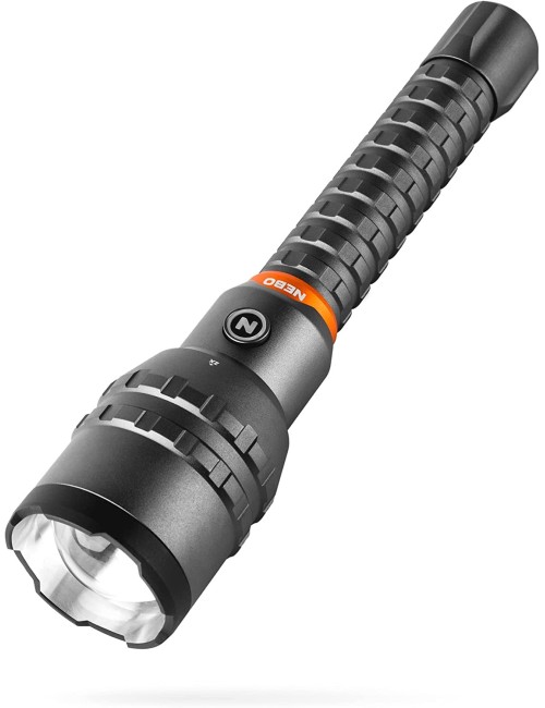 NEBO 12000, USB Rechargeable, 12,000 Lumen Flashlight with 2x Zoom, 5 Light Modes, Waterproof (IP67), and Power Bank, Bright
