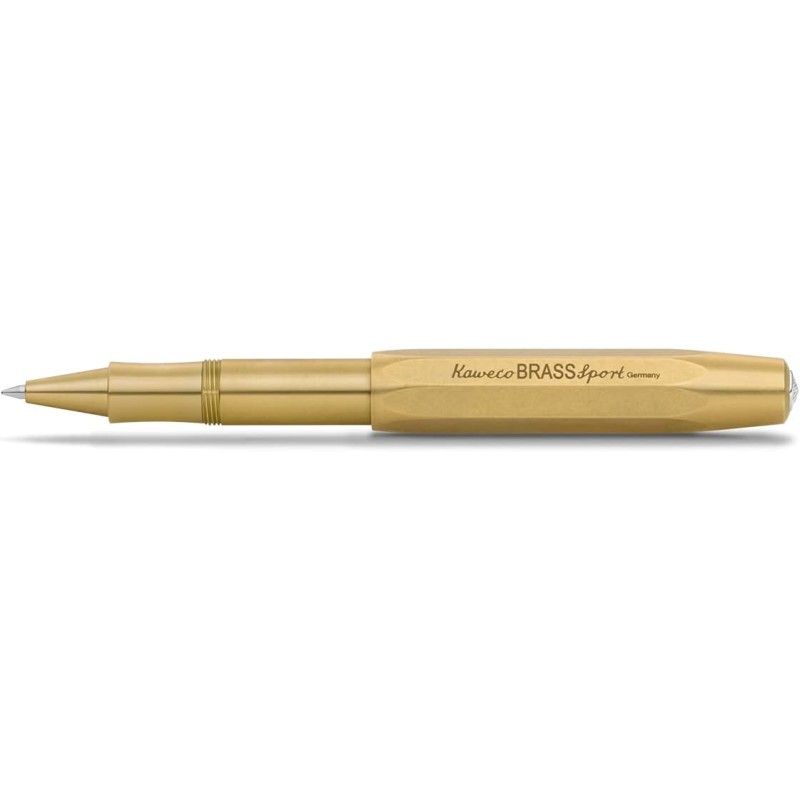 Kaweco Brass Sport Gel/Ballpoint Pen Including 0.7 mm Rollerball Pen Refill for Left Handed and Right-Handed in Classic Design