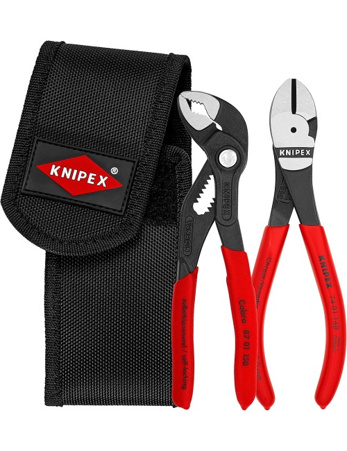 Knipex 00 20 72 V02 Mini pliers set in belt tool pouch (2 Piece)