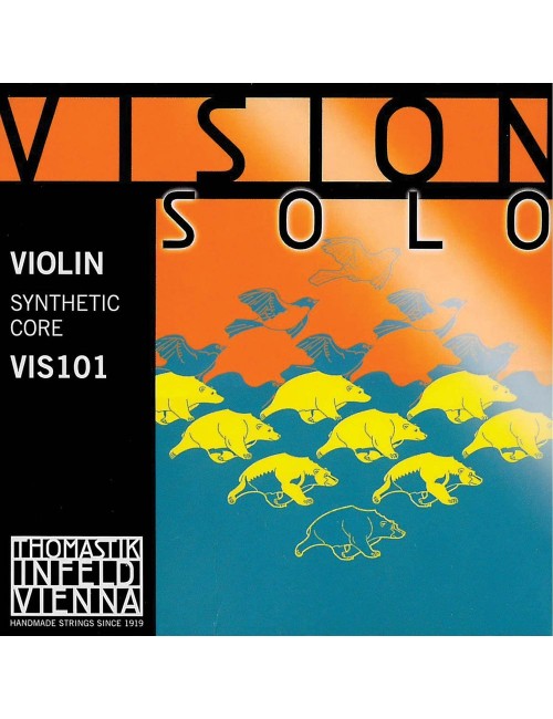 Thomastik Vision Solo 4/4 Violin String Set - Medium Gauge - with Silver Wound D String
