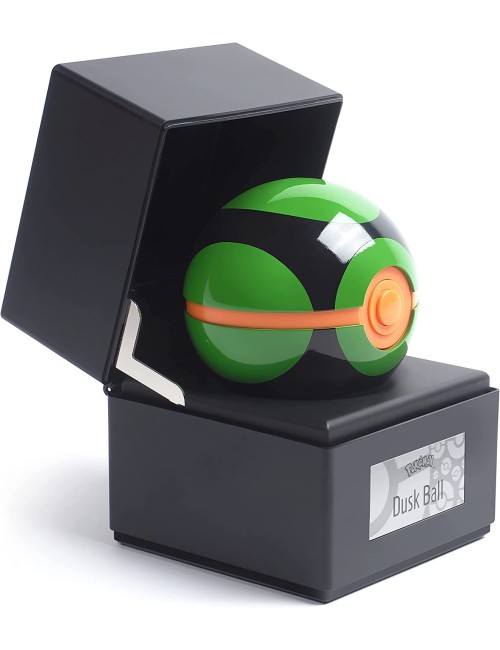 The Wand Company Dusk Ball Authentic Replica - Realistic, Electronic, Die-Cast Poke Ball with Ball and Display Case Light