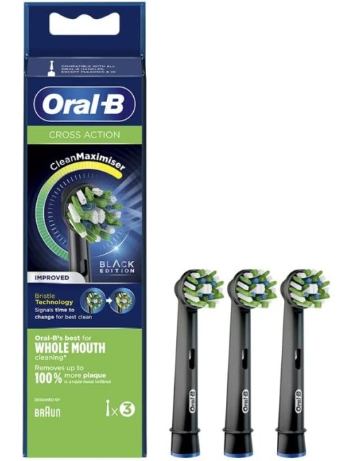 Oral-B Cross Action Replacement Heads for Electric Toothbrush, Pack of 5 Replacement Heads, CleanMaximiser Technology Removes up
