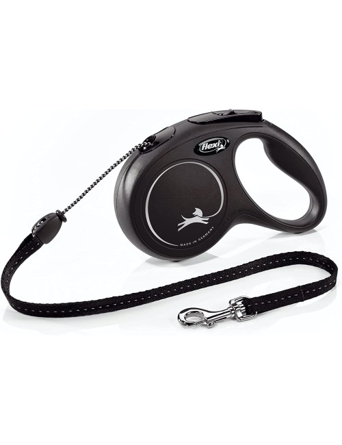 FLEXI New Classic Retractable Dog Leash (Cord), for Dogs Up to 44lbs, 16 ft, Medium, Blue