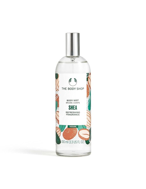 The Body Shop Shea Body Mist – Refreshes and Cools with a Sweet Nutty Scent – Vegan – 3.3 oz