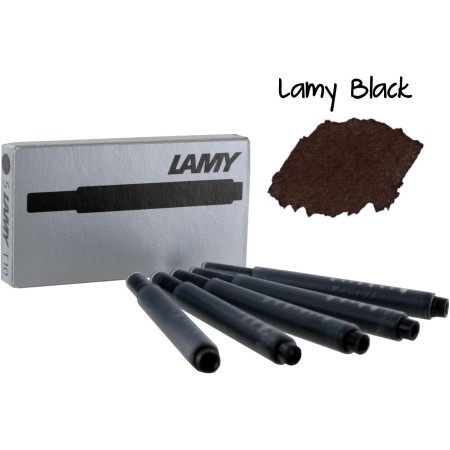 Lamy Fountain Pen Ink Cartridges, Black Ink, Pack of 20 (LT10BKB)