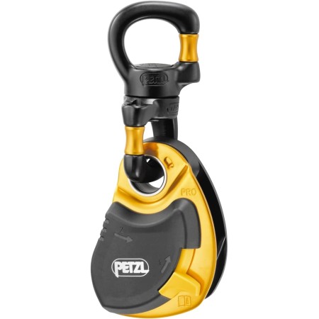 Petzl P58 SO Open Gated Swivel with Sealed Ball Bearings, Yellow/Black