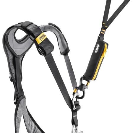 Petzl P58 SO Open Gated Swivel with Sealed Ball Bearings, Yellow/Black