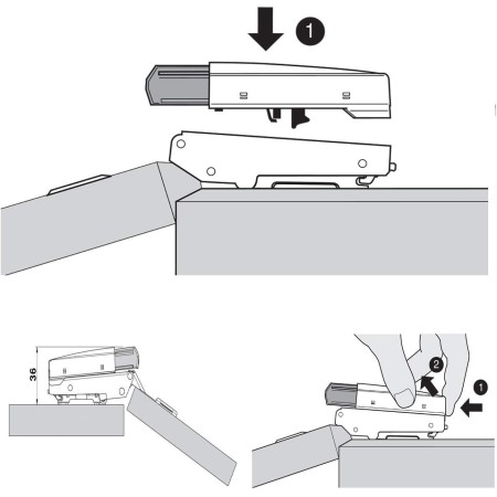 Blum BLUMOTION Soft Closing Mechanism for Straight-Arm Clip Top and Clip Hinges 973A0500.01 (10)