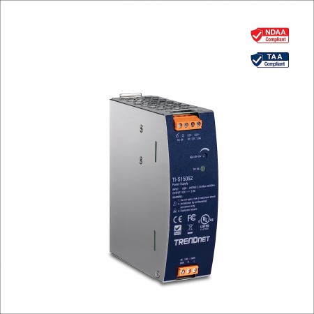 TRENDnet 240 W Single Output Industrial DIN-Rail Power Supply, TI-S24048, Extreme Operating Temp Range -25 to 70 °C(-13 to 158