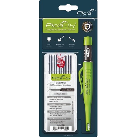 Pica-Dry Longlife Automatic Pencil With Pica-Dry 10 Pack Refill (Graphite 2B, Water Soluble) 30403