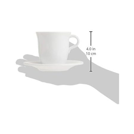 De'Longhi DLSC309 Porcelain Cappuccino Cup & Saucer, Set of 2