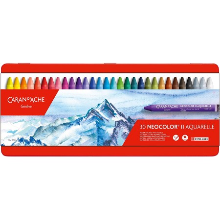 Caran d'Ache Classic Neocolor II Water-Soluble Pastels, 15 Colors