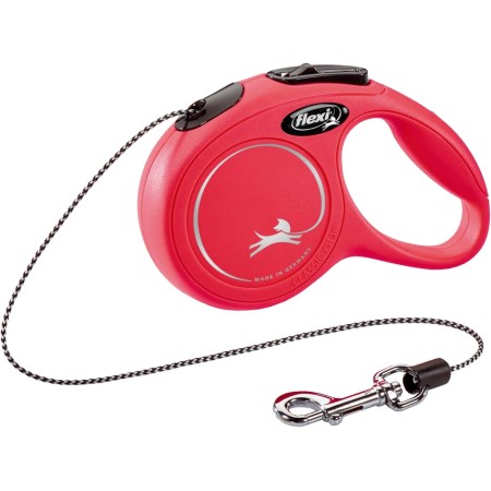 FLEXI New Classic Retractable Dog Leash (Cord), for Dogs Up to 44lbs, 16 ft, Medium, Pink