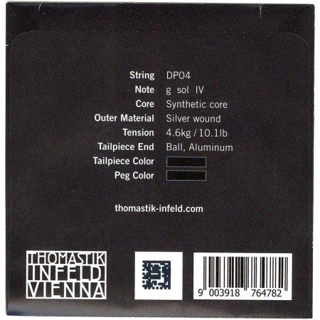 Thomastik-Infeld Dominant Pro Violin Strings DP100, 4/4 Synthetic Core Set for Advanced Violinists - Tin-Plated E, Aluminum A,