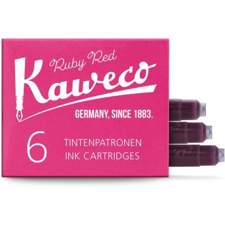 Kaweco Fountain Pen ink cartridge short red - pack of 6