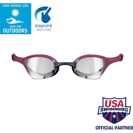 Arena Unisex Cobra Ultra Swipe Racing Swim Goggles for Men & Women Anti-Fog Technology Dual Strap, Mirror/Non-Mirror Lens
