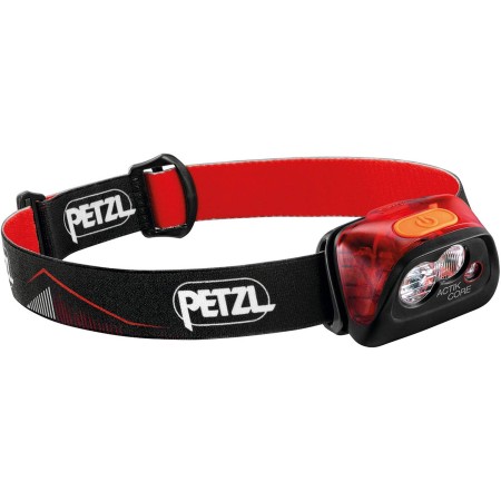 Petzl ACTIK CORE Headlamp - Powerful, Rechargeable 600 Lumen Light with Red Lighting for Hiking, Climbing, and Camping - Red